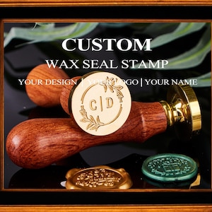 Sello de sello de cera inicial personalizado para boda / regalo, kit de sello de cera personalizado para regalo, kit de sello de cera personalizado, kit de sello de cera de boda