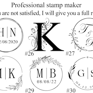 Custom wax seal stamp kit for wedding invitation , Custom wax stamp kit for gift , Wax seal kit , Initial wax seal stamp custom for gift image 6