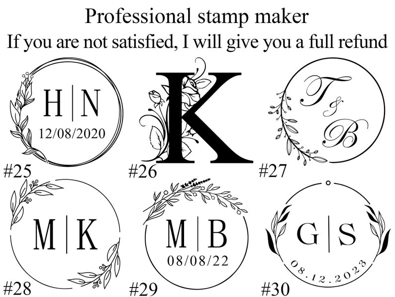 Custom wax seal stamp kit for wedding invitation , Custom wax stamp kit for gift , Wax seal kit , Initial wax seal stamp custom for gift image 6