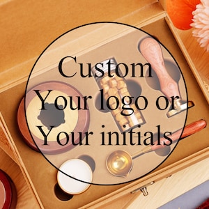 Custom wax seal stamp kit for wedding invitation , Custom wax seal kit , Wax stamp custom with gift box , Wedding wax seal stamp custom