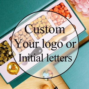 Custom wax seal stamp kit for wedding invitation , Custom wax stamp kit , Monogram wax seal stamp kit , Personalised wax stamp kit
