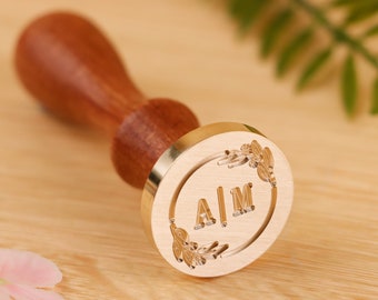 Custom wax seal stamp kit for wedding / gift , Custom wax seal kit , Personalised wax seal stamp kit , Initial wax seal stamp custom