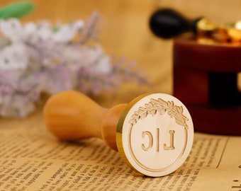 Custom wax seal stamp kit for wedding / gift , Personalised wax stamp seal , Custom initial wax seal stamp kit for wedding , Wax stamp seal