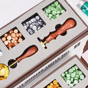 Kit de sello de cera inicial personalizado para regalo, kit de sello de cera personalizado para boda, kit de sello de cera monograma, sello de sello de cera personalizado