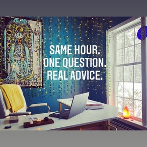 SAME DAY. 1 Question. Real Advice. Real Answers. Past, Present, Future. Intuitive Tarot Reading, Psychic Reading.