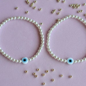 Bracciale malocchio bracciale perla occhio malvagio bracciale bracciale bambini gioielli bambina male occhio gioielli