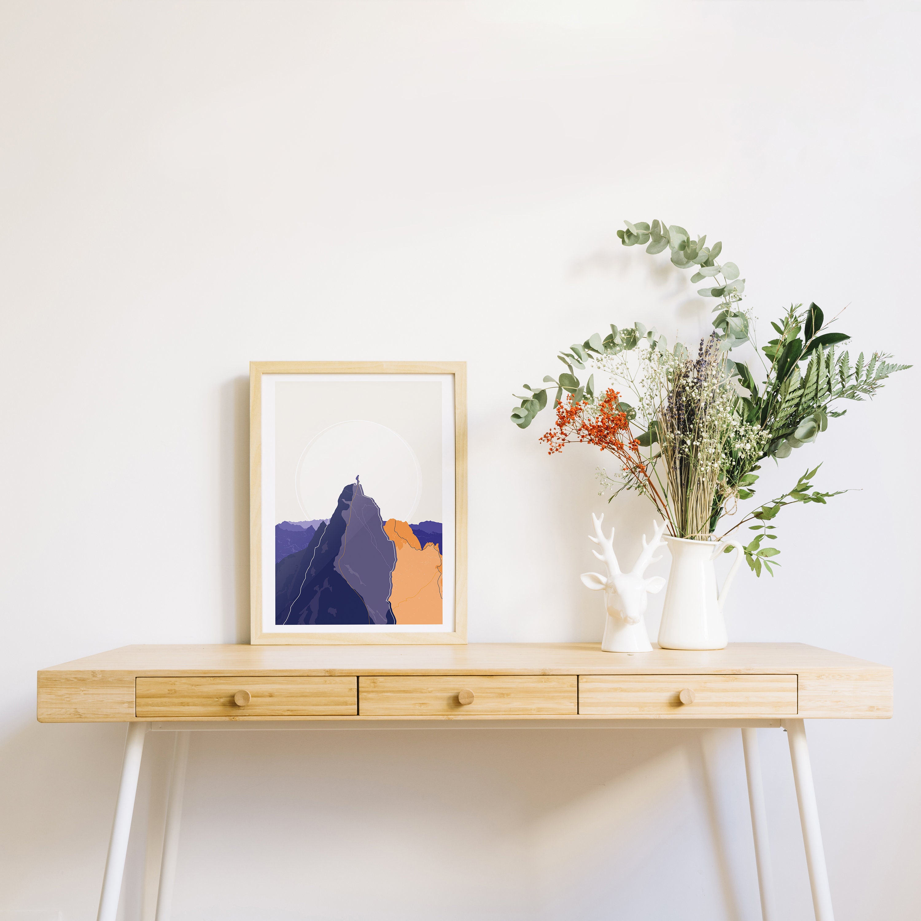 Dent Du Géant // Illustration de Montagne - Sports Alpinisme Idée Cadeau Artisanal Annecy Kouah