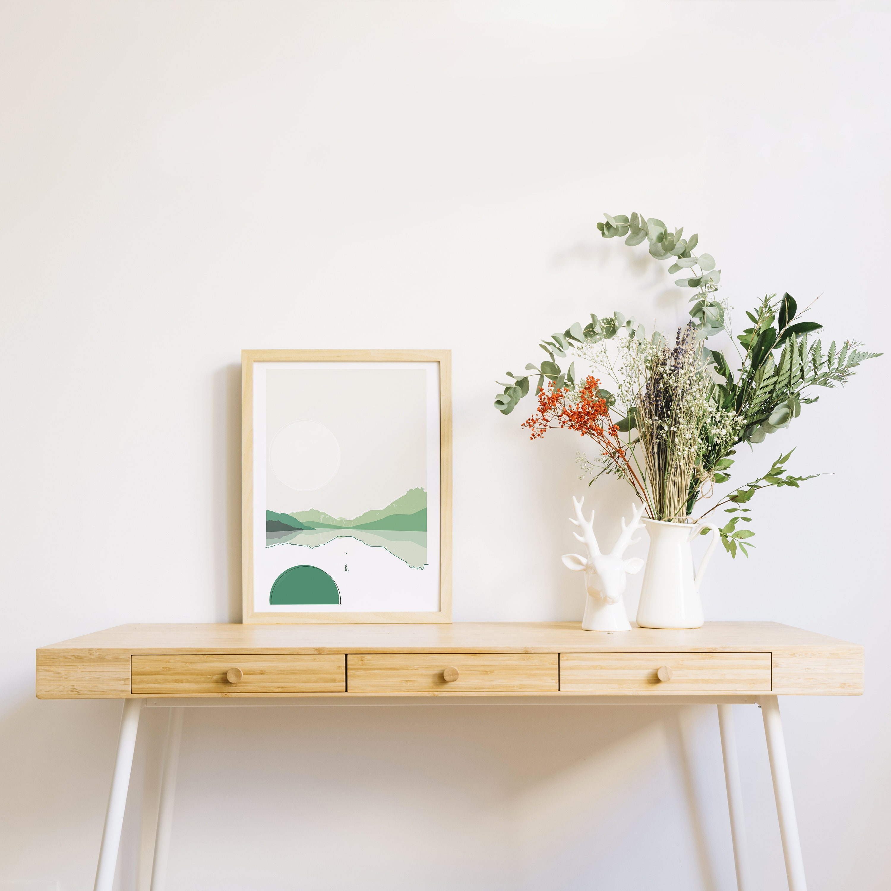 Balade sur Le Lac // Illustration d'annecy - Sports de Montagne Paddle Affiche Idée Cadeau Artisanal