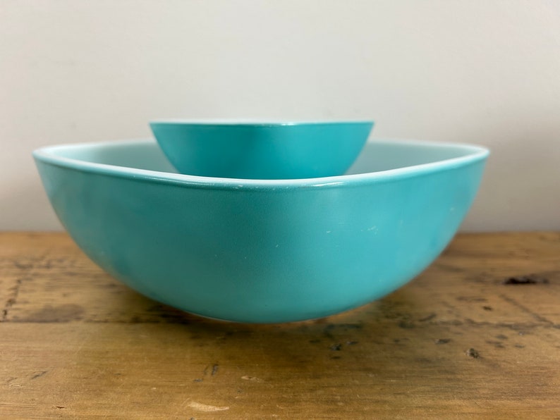 Pyrex Turquoise Chip and Dip Set Etsy