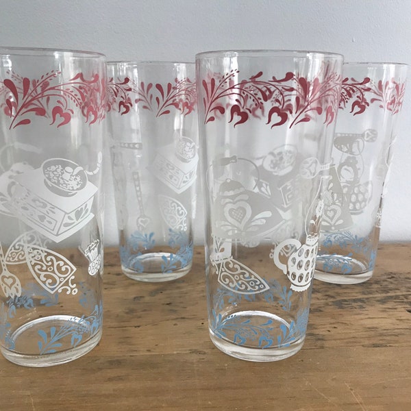 Hazel Atlas Kitchen Aide Dutch Treat Tumblers