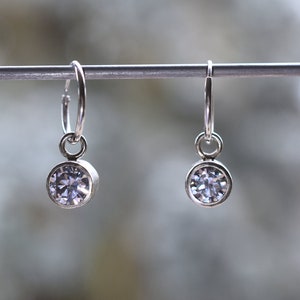 Hängeohrringe mit Moissanit Diamanten - VVS Reinheit