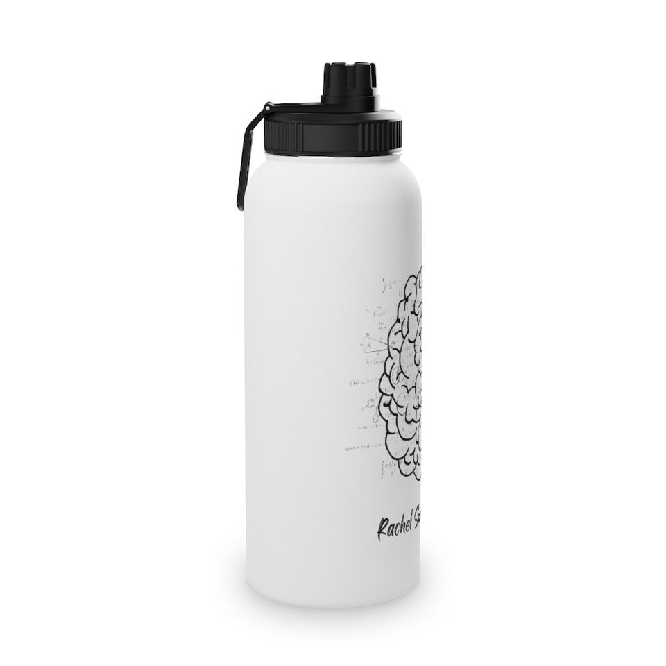 Discover Personalized Right and Left Brain Stainless Steel Water Bottle with Sports Lid