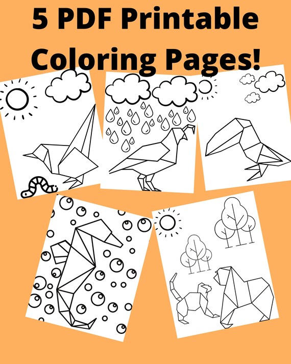 PDF Printable Kids Coloring Pages Kids Activity Pages | Etsy