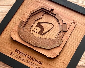 Busch Stadium 3D Wooden Wall Art – St. Louis Cardinals Gift