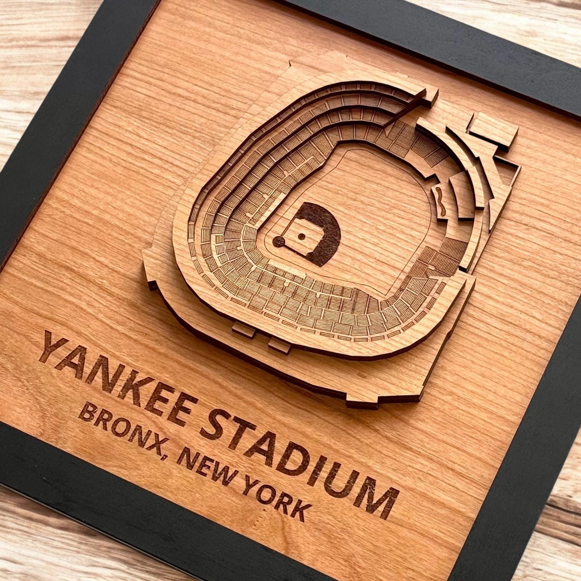 Handmade 3D Wooden Yankee Stadium Wall Art | Bronx, New York