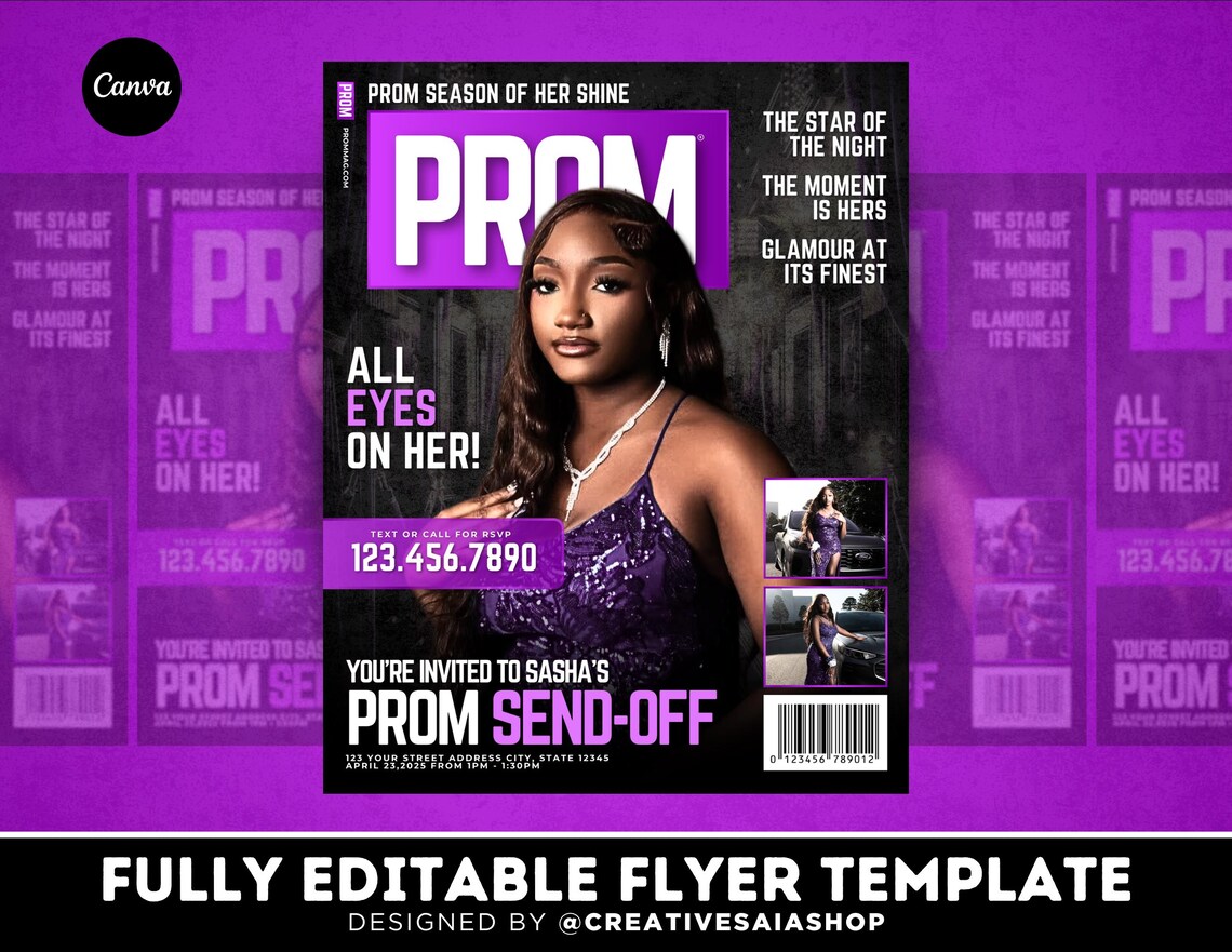 Prom Send-off Flyer Template | Customizable Event Invite (digital ...