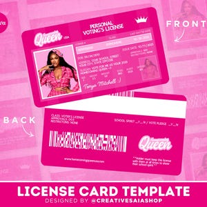 Homeroom Queen Lizenzkartenvorlage | DIY HOCO Karte (Digitaler Download)