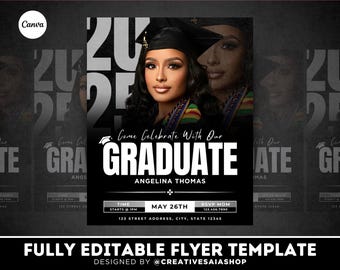 Customizable Graduation Flyer | Class of 2025 (Digital Download)