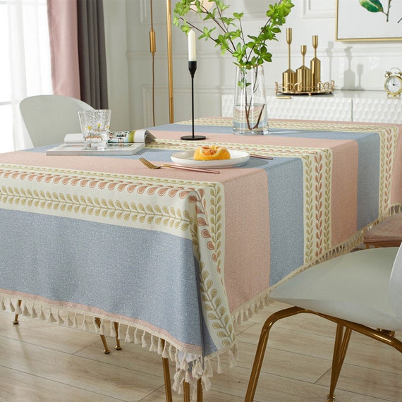 Table Cloth With Pastel Colors/ Summer Theme/dining Etsy