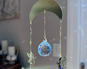 Fairy Crystal Sun Catcher with 24k Gold Plated Chains