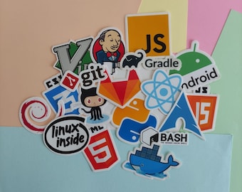 Programmers Coder Developer Tech Web Mobile Laptop Vinyl Stickers Nerd Stickers Sticky Society