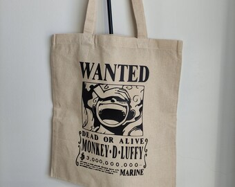 Edición limitada Anime pirata temática Wanted Bounty Poster Gear 5 bolso de lona Sticky Society papelería