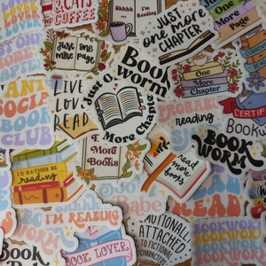 Bookish Booklover Bookworm Vinyl Stickers Holographic Sticky Society Stationery