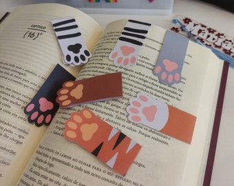 Cat Dog Paw Cute Magnetic Bookmark Sticky Society Stationery