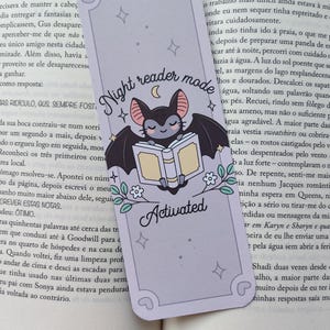 Night Reader Mode Activated Cozy Books Pumpkin Bats Autumn Bookmark Cozy Seasonal Reader Gift Cozy Autumn Winter Bookish Fall Accessories