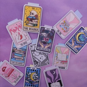 Marque-page magnétique de carte de tarot Bookish, papeterie de la Bookish Sticky Society