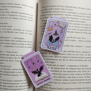 Zakładki magnetyczne Romantasy – Karty tarota fantasy romans – Zainspirowane smokami i magią – Prezent książkowy – Akcesoria do czytania – Miłośnik fantasy