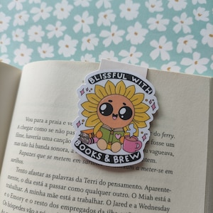 Blissful with Books and Brew Magnetic Bookmarks Magnetic Bookmarks Sticky Society Stationery