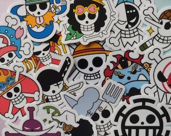 Adesivo speciale a tema anime pirata Jolly Roger di Sticky Society