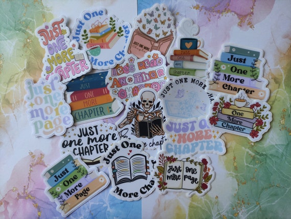 Just One More Chapter Just One More Page Bookish Vinyl Stickers Holographic Sticky Society Stationery