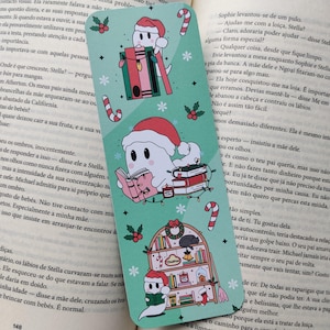 Cozy Xmas Ghost Reader Bookmark | Cozy Winter Reading Accessory | Christmas Bookish Gift Christmas Xmas Cozy Autumn Bookmarks Bookish
