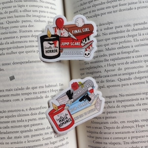 Book Trope Candle Stickers | Reader Aesthetic | Book Lover Gift | Fantasy, Romance & Mystery Bookish Stickers | Cute Reading Accessories image 9