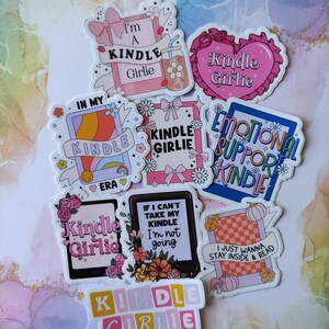 Autocollants en vinyle holographiques pour liseuse Kindle Girlie Bookish Booklover Bookworm Papeterie de la société