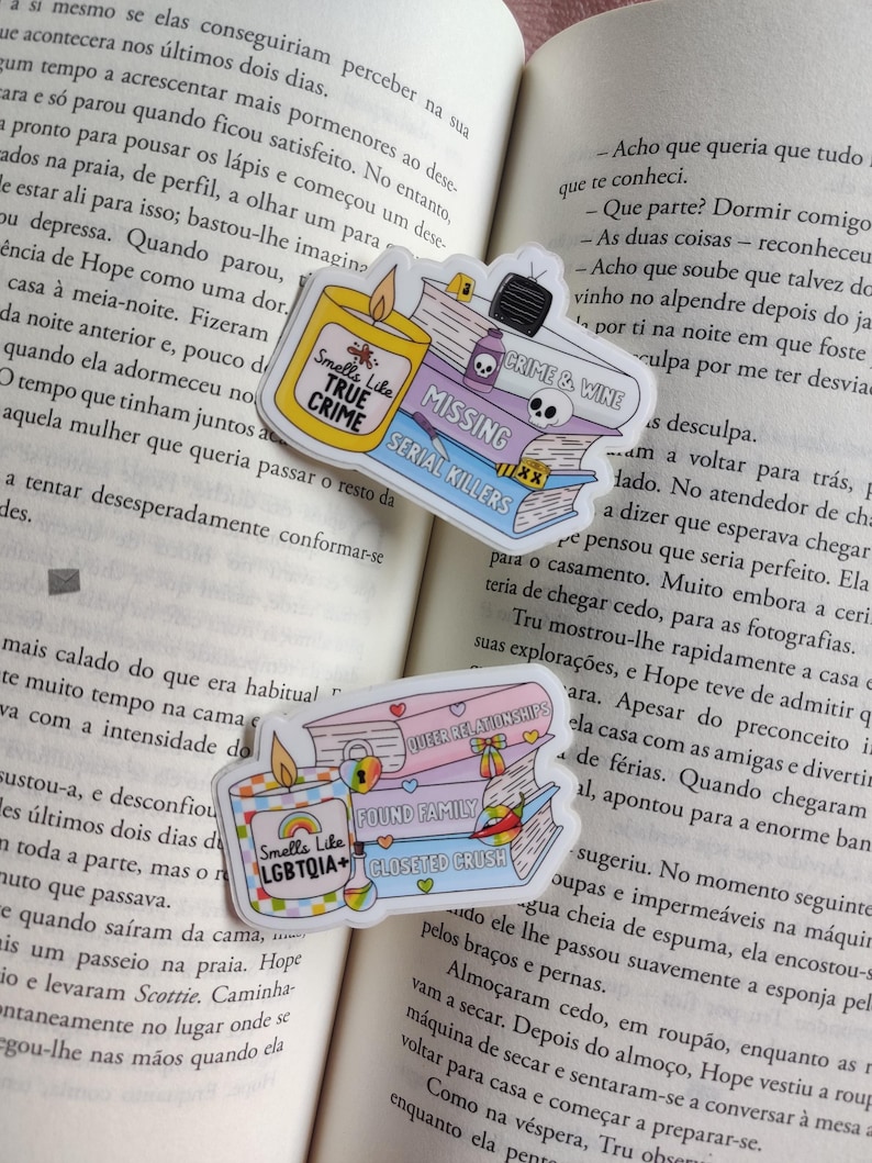 Book Trope Candle Stickers | Reader Aesthetic | Book Lover Gift | Fantasy, Romance & Mystery Bookish Stickers | Cute Reading Accessories image 10