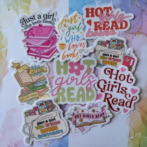 Ragazze sexy leggono Solo una ragazza che ama leggere Bookish Booklover Bookworm Adesivi in vinile Holographic Sticky Society Cancelleria