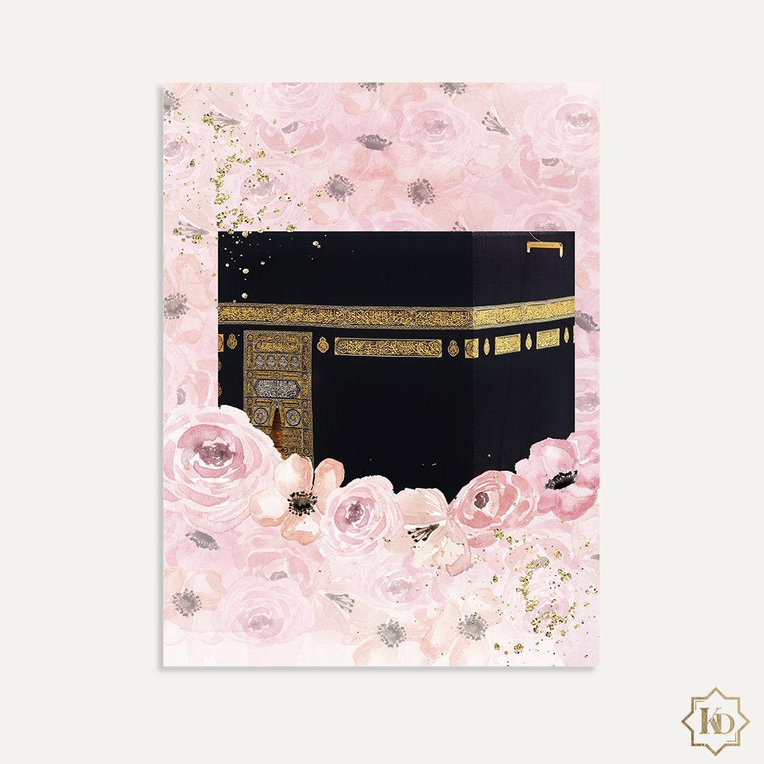 Kaaba Fleurie | Poster, Affiche, Toile, Décoration Murale Islam