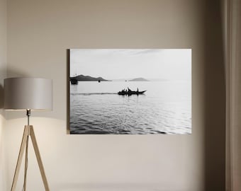 Black and White Digital Print, Ocean Photography, Printable Coastal Home Decor, Nautical Wall Art, Minimalist Art, Digital Download