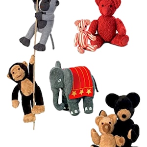 MONKEY BEAR ELEPHANT cuddly toy