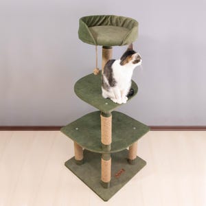 LOTUS, Modern Cat Tree, Cat Tower, Premium Cat Scratching Post, Cats Gift, Handmade Climbing Tree, Stylish Cat Furniture