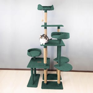 TRIPLE TROUBLE, Modern Cat Tree, Cat Tower, Premium Cat Scratching Post, Cats Gift, Handmade Climbing Tree, Stylish Cat Furniture