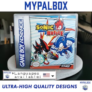 Ds Game Case for Sonic Battle on Gameboy Advance (USA) | Retro replacement cartridge gamebox for Sonic gba | [Premium Quality]