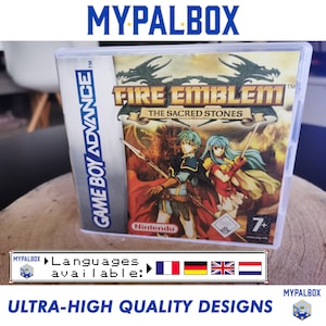 Ds Game Case for Fire Emblem the Sacred Stones on GBA (PAL) |  FE8 Gamebox | Retro replacement box | Custom cartridge box [Premium Quality]