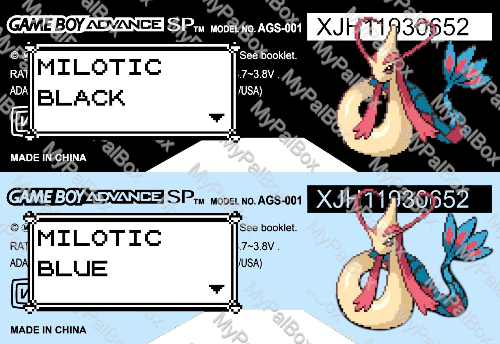 Holographic Pokémon Back Label for Gameboy Advance SP | Custom Pokémon ...