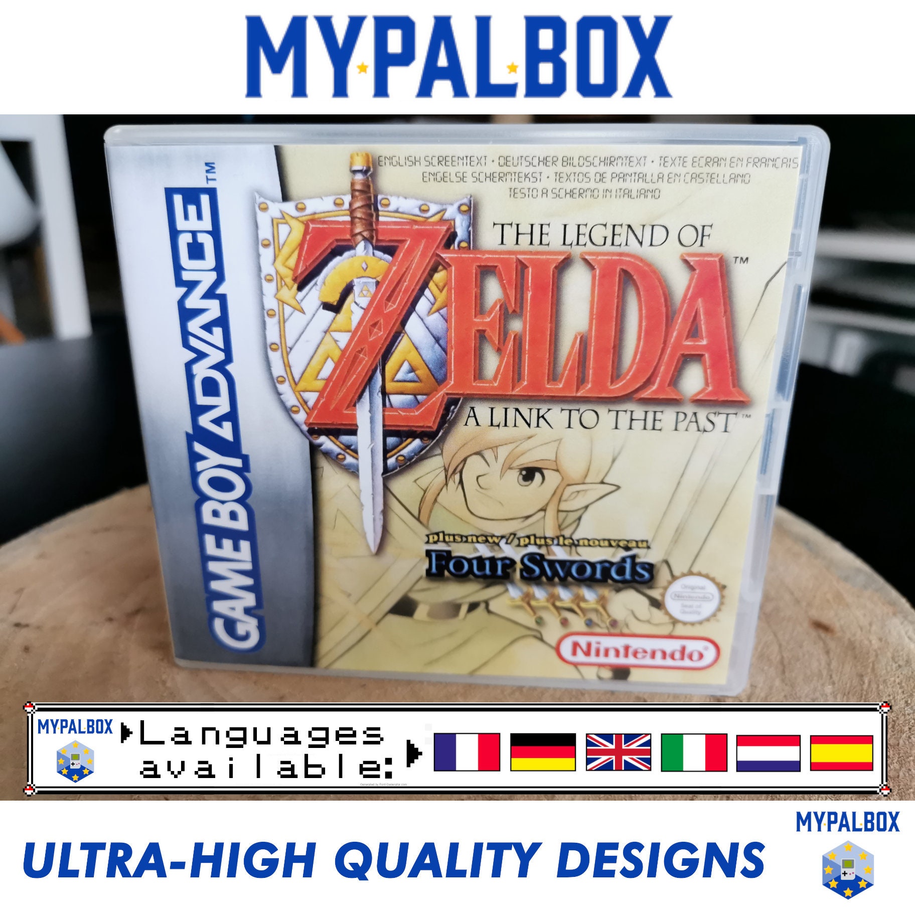 Zelda: A Link to the Past and Four Swords Game Boy Advance Custom Case *NO  GAME*