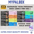 Holographic Pokémon Back Label for Gameboy Color | Custom Pokémon Replacement Sticker for modded  GBC shell pikachu | Premium Quality product logo