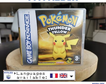 Pokemon Thunder Yellow Version Game Boy Advance Box Art Cover by Merrulas